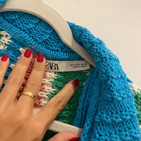 Zara button up and matching knit crop top - Picture 9 of 11